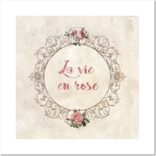 Vintage French Roses - La vie en rose Posters and Art